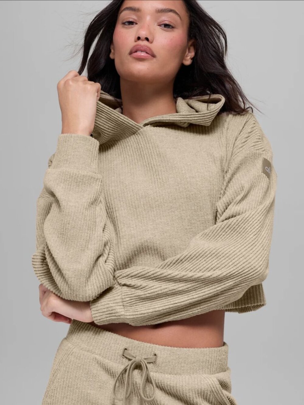 Alo Muse Hoodie Gravel Heather Medium